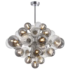 Cluster Glass Globe Bubble Chandelier 23.6