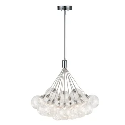Cluster Ribbed Glass Dimmable LED Bubble Chandelier