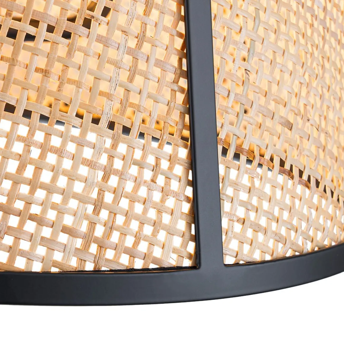 Coastal Woven Rattan Conical Lantern Pendant Light