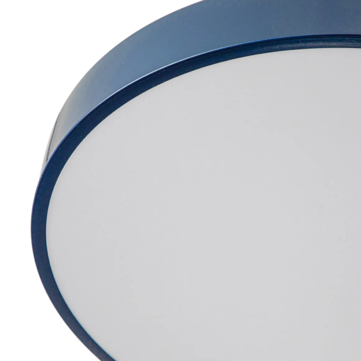 Contemporary Brass Blue Round LED Semi Flush Lighting