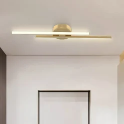 Contemporary Dimmable Linear LED Semi Flush Mount Light