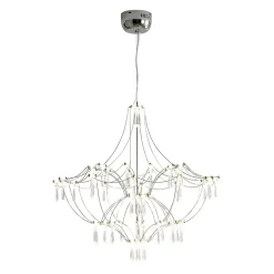 Contemporary Glam Starry Geometric LED Crystal Chandelier