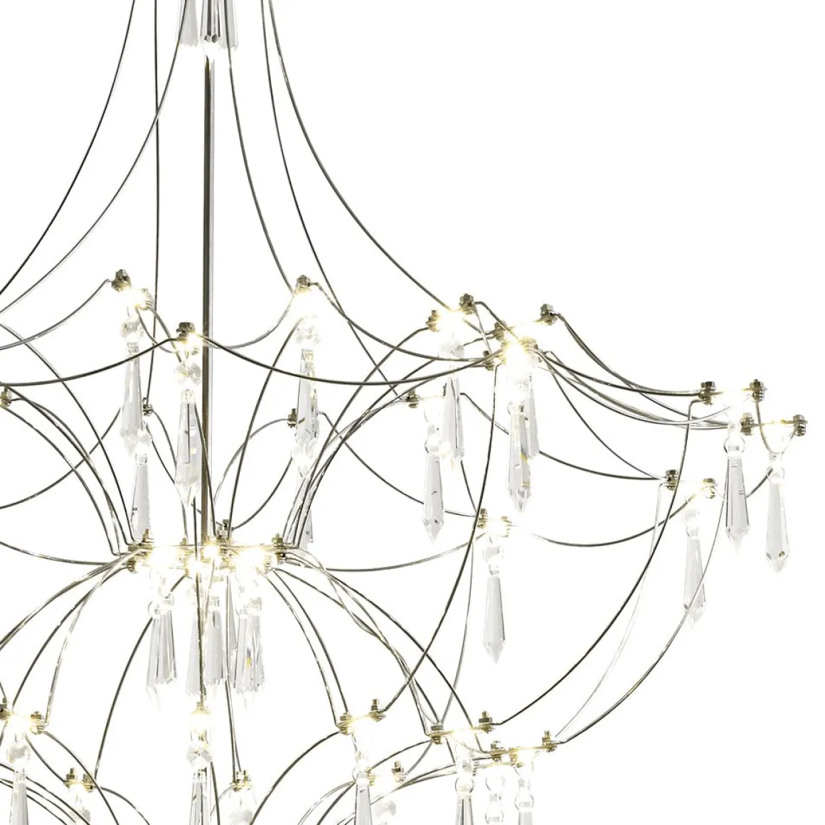 Contemporary Glam Starry Geometric LED Crystal Chandelier