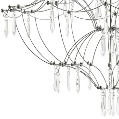 Contemporary Glam Starry Geometric LED Crystal Chandelier