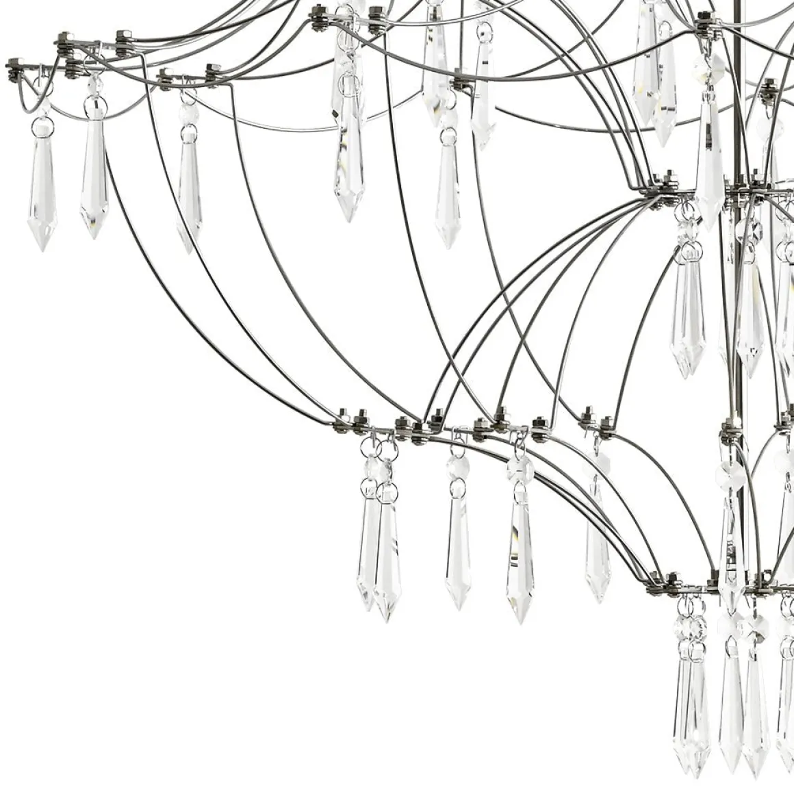 Contemporary Glam Starry Geometric LED Crystal Chandelier