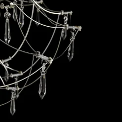 Contemporary Glam Starry Geometric LED Crystal Chandelier
