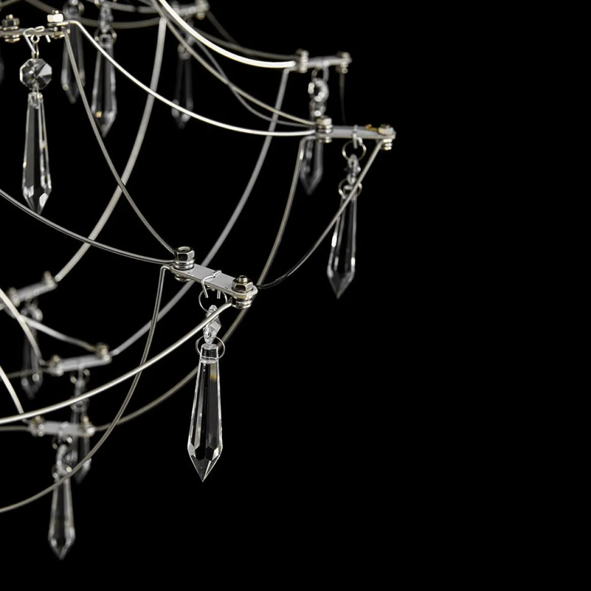 Contemporary Glam Starry Geometric LED Crystal Chandelier