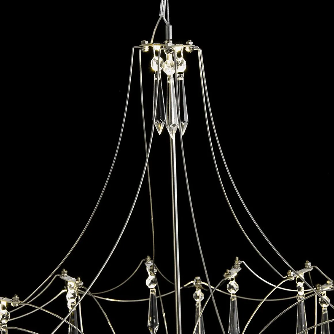 Contemporary Glam Starry Geometric LED Crystal Chandelier