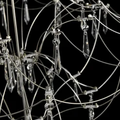 Contemporary Glam Starry Geometric LED Crystal Chandelier