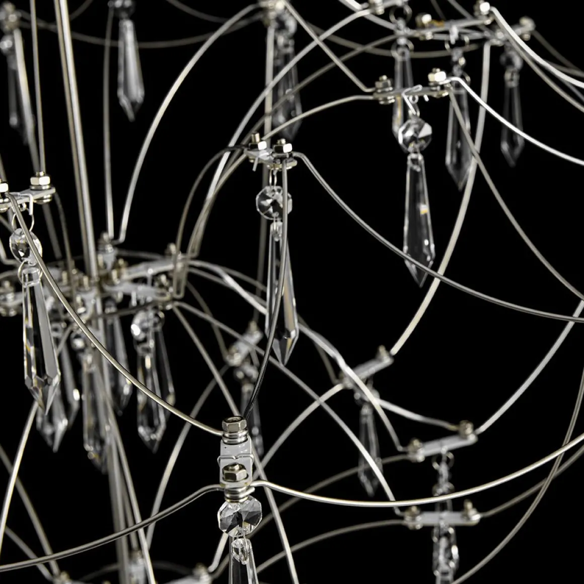 Contemporary Glam Starry Geometric LED Crystal Chandelier