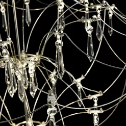 Contemporary Glam Starry Geometric LED Crystal Chandelier