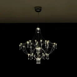 Contemporary Glam Starry Geometric LED Crystal Chandelier