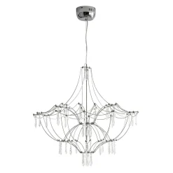 Contemporary Glam Starry Geometric LED Crystal Chandelier