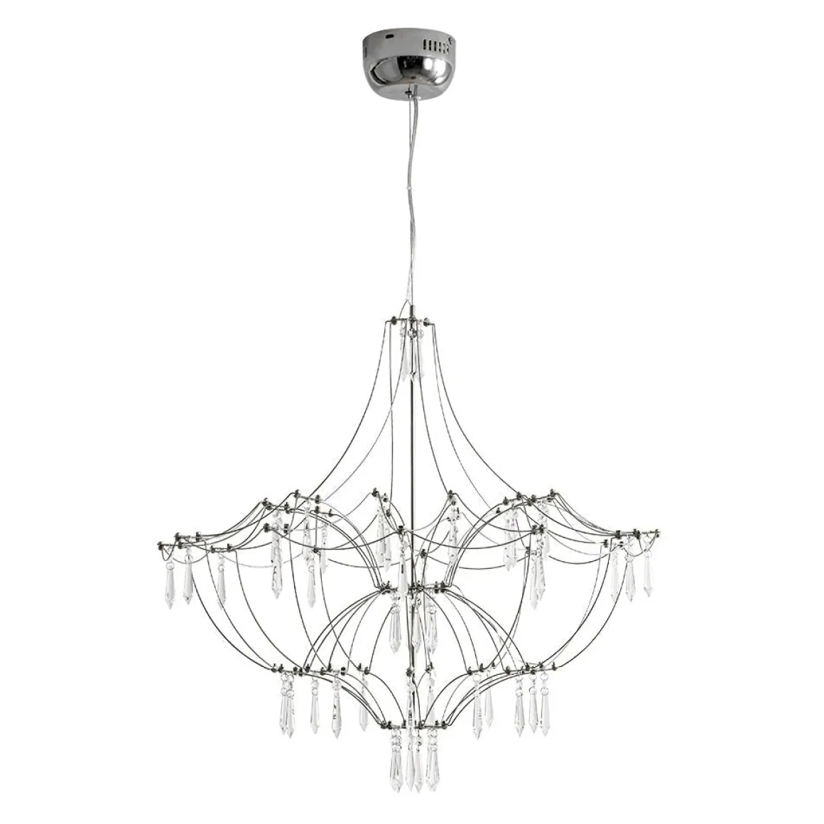 Contemporary Glam Starry Geometric LED Crystal Chandelier