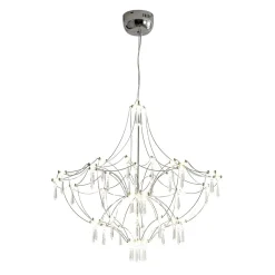 Contemporary Glam Starry Geometric LED Crystal Chandelier