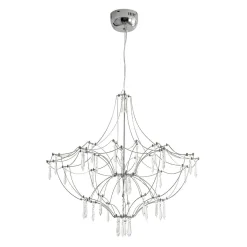 Contemporary Glam Starry Geometric LED Crystal Chandelier