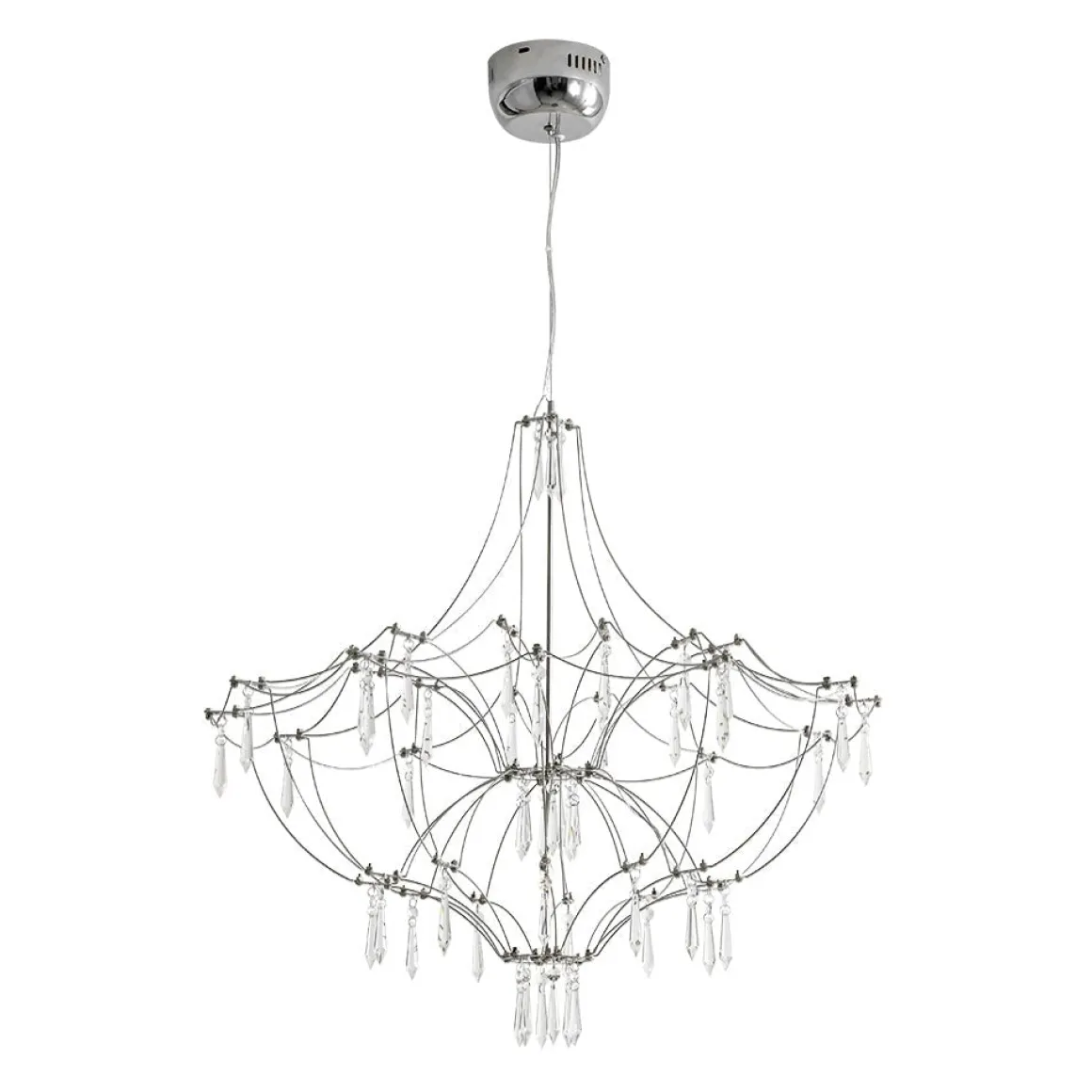 Contemporary Glam Starry Geometric LED Crystal Chandelier