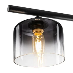 Contemporary 3-Light Gradual Smoked Glass Island Chandelier