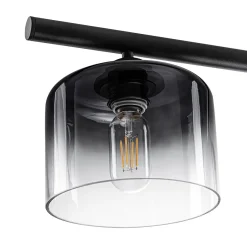 Contemporary 3-Light Gradual Smoked Glass Island Chandelier