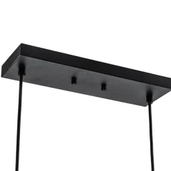 Contemporary 3-Light Gradual Smoked Glass Island Chandelier