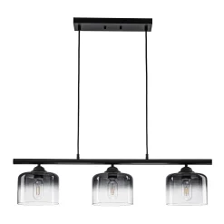 Contemporary 3-Light Gradual Smoked Glass Island Chandelier