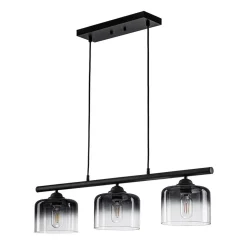 Contemporary 3-Light Gradual Smoked Glass Island Chandelier