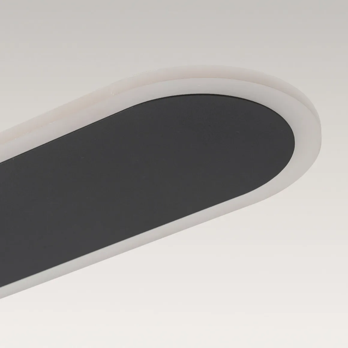 Contemporary Long Oval Warm Dimmable LED Ceiling Light