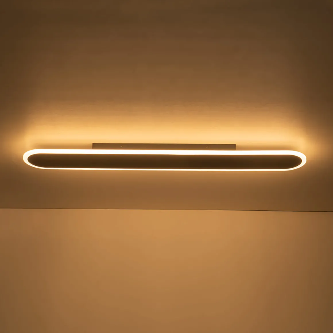 Contemporary Long Oval Warm Dimmable LED Ceiling Light