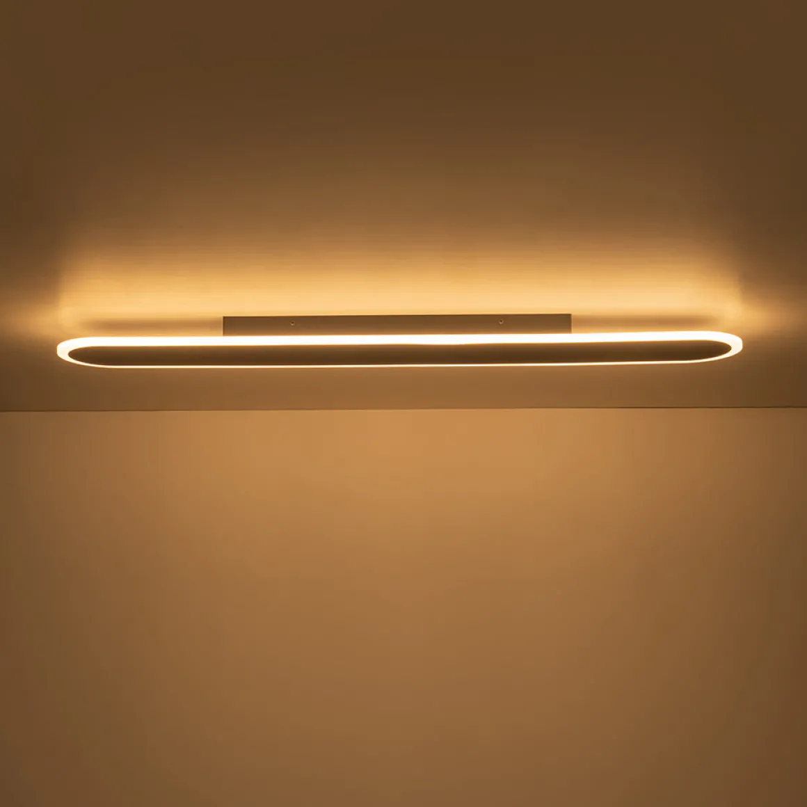 Contemporary Long Oval Warm Dimmable LED Ceiling Light