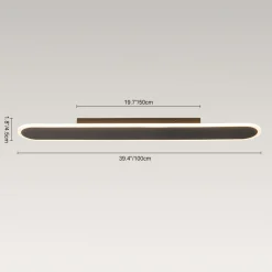 Contemporary Long Oval Warm Dimmable LED Ceiling Light