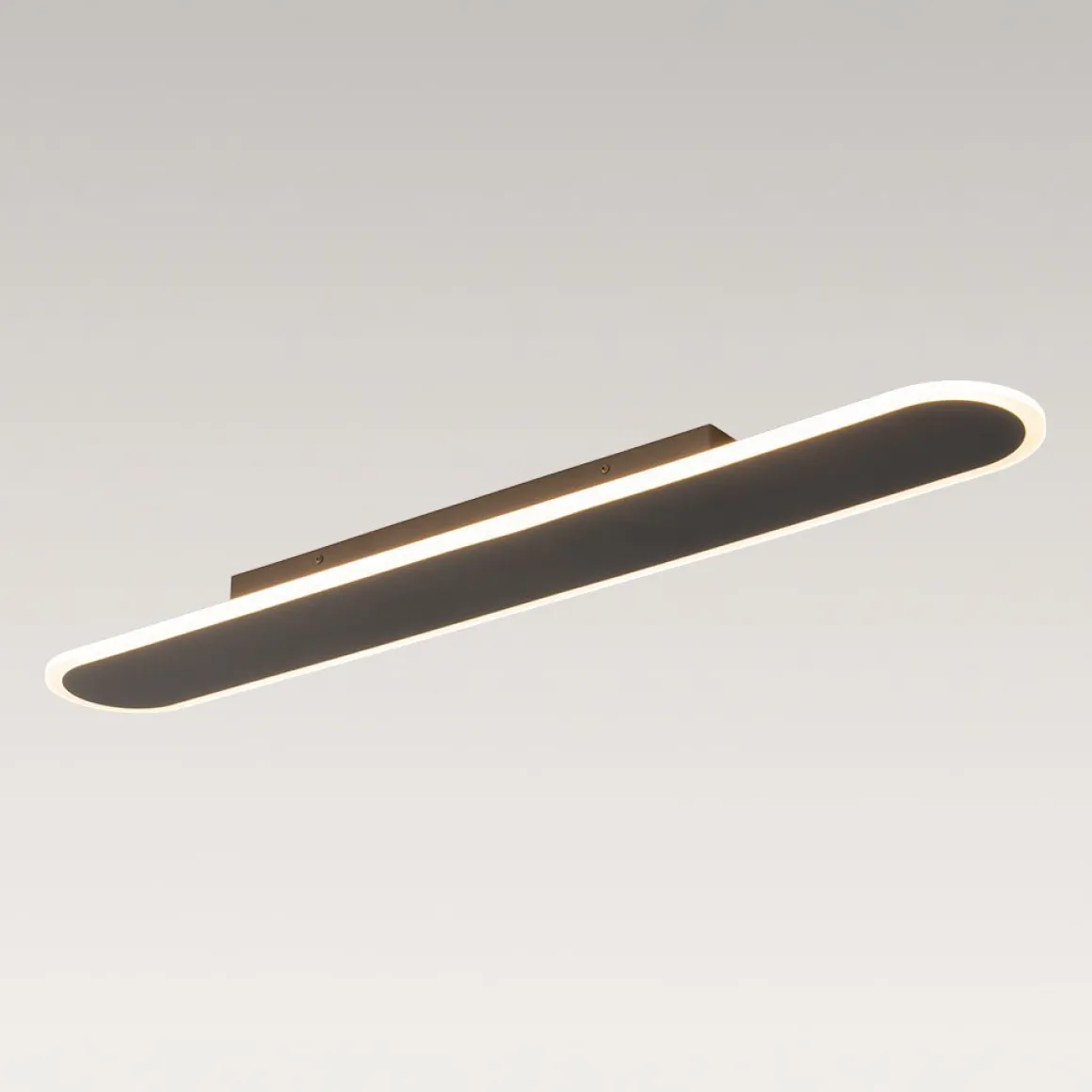 Contemporary Long Oval Warm Dimmable LED Ceiling Light