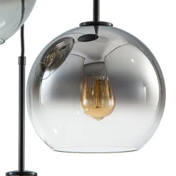 Contemporary Polished Gradual Glass Globe 3-Light Pendant