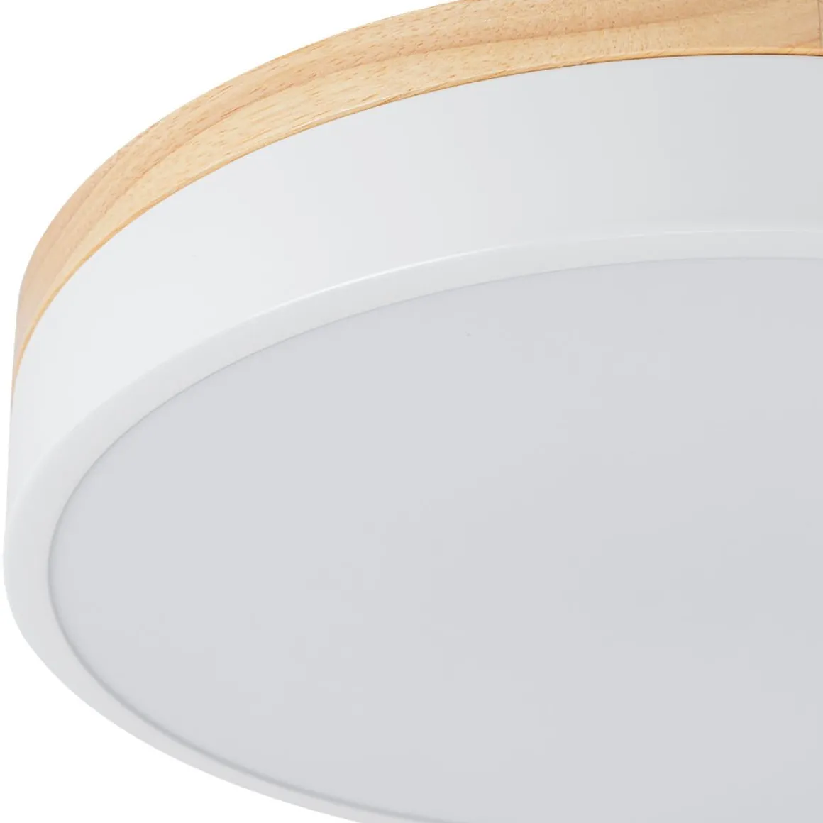 Contemporary Wood Round Dimmable LED Ceiling Light