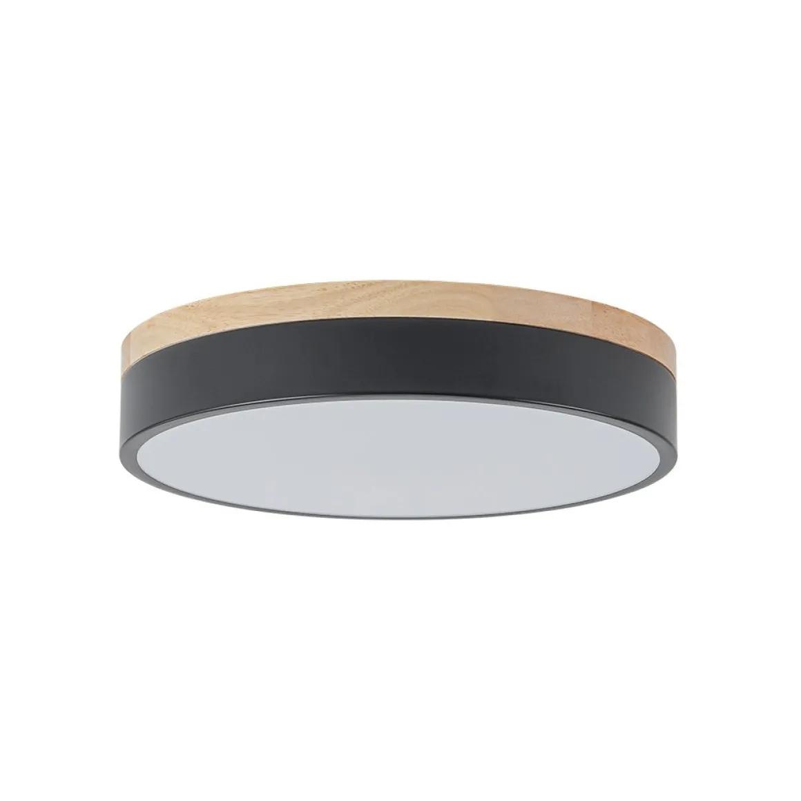 Contemporary Wood Round Dimmable LED Ceiling Light
