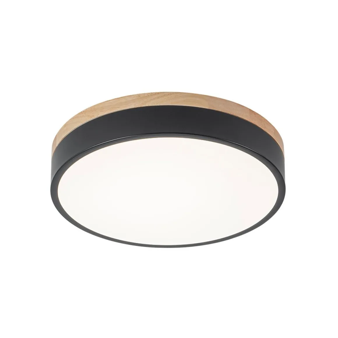 Contemporary Wood Round Dimmable LED Ceiling Light