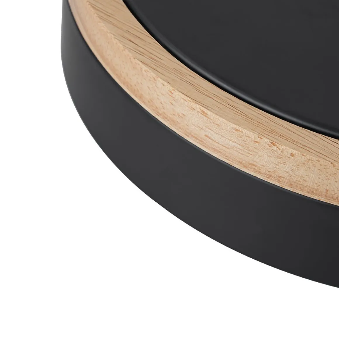 Contemporary Wood Round Dimmable LED Ceiling Light