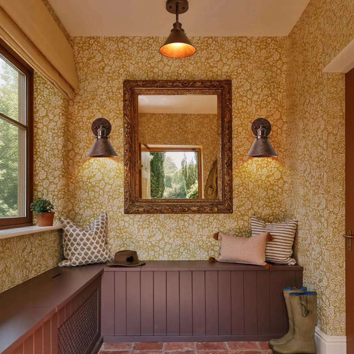 Copper Adjustable Head Cone Wall Sconce Ceiling Light
