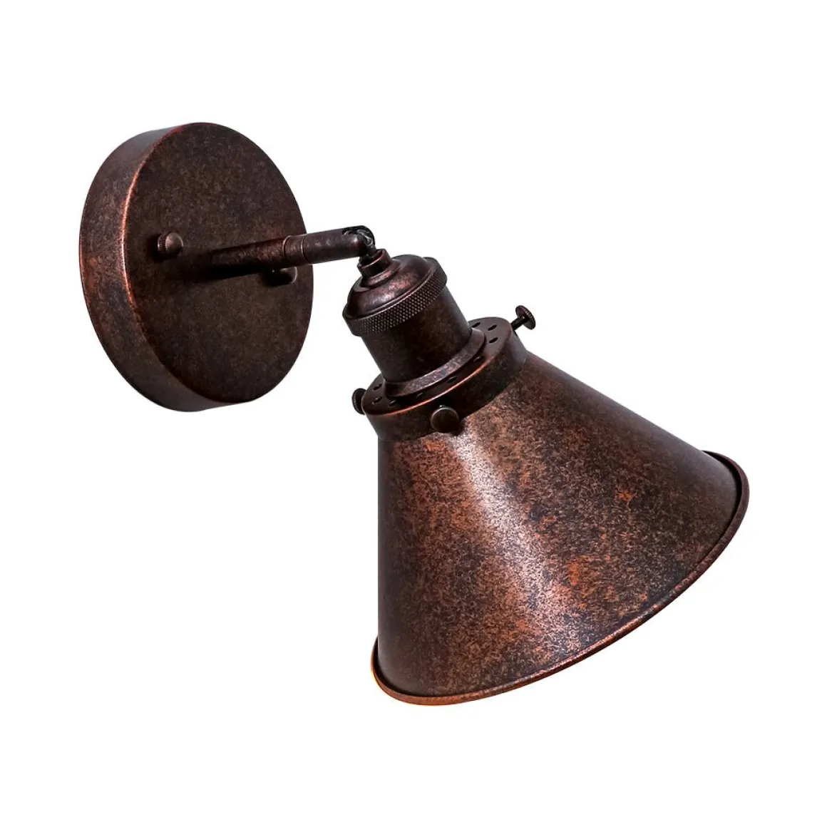 Copper Adjustable Head Cone Wall Sconce Ceiling Light