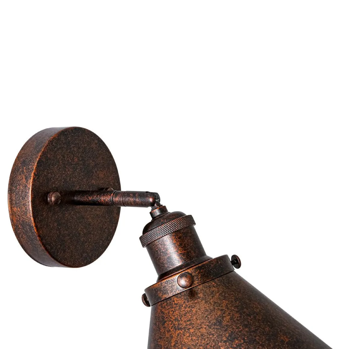 Copper Adjustable Head Cone Wall Sconce Ceiling Light