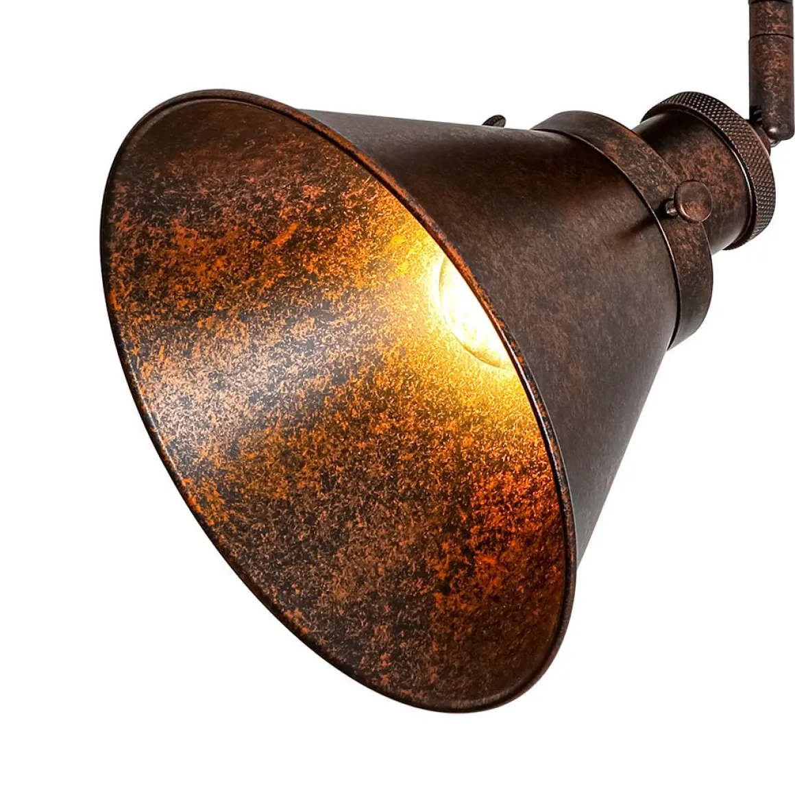 Copper Adjustable Head Cone Wall Sconce Ceiling Light