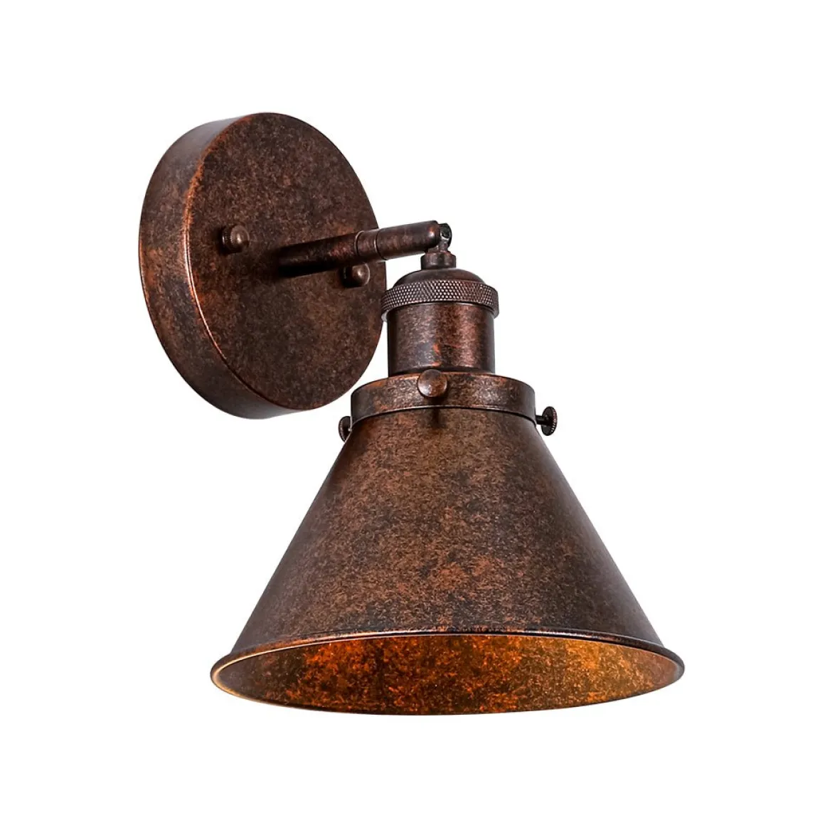 Copper Adjustable Head Cone Wall Sconce Ceiling Light