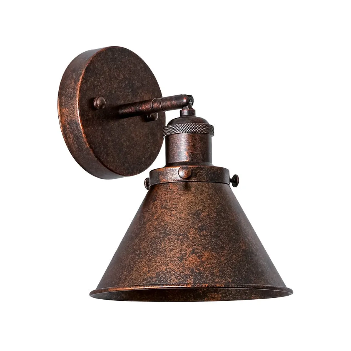 Copper Adjustable Head Cone Wall Sconce Ceiling Light