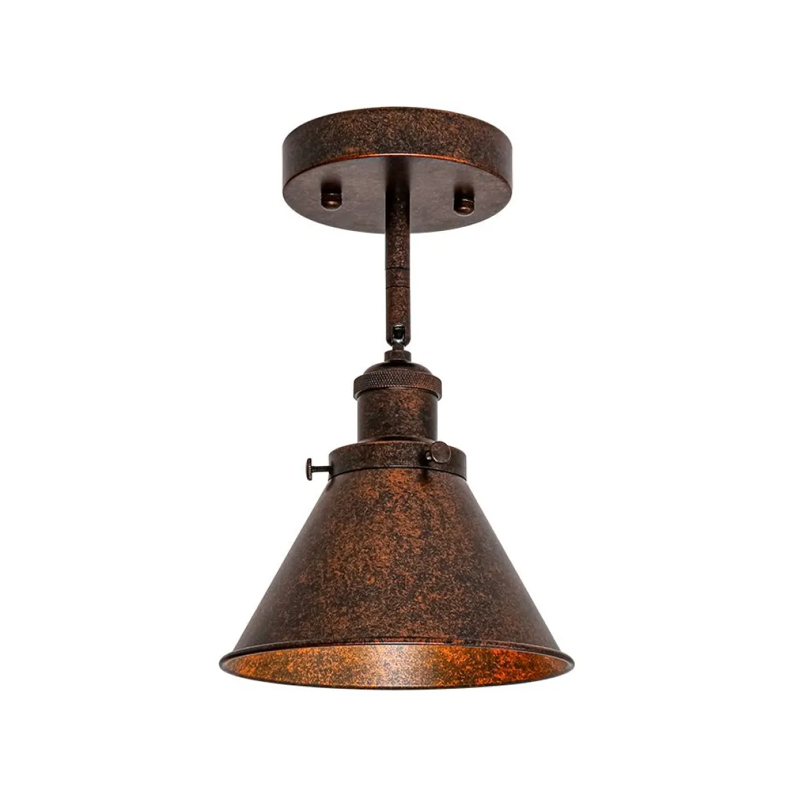 Copper Adjustable Head Cone Wall Sconce Ceiling Light