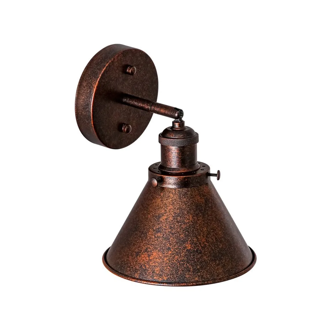 Copper Adjustable Head Cone Wall Sconce Ceiling Light