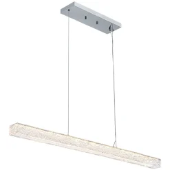 Crystal Resin Art Dimmable LED Linear Island Chandelier