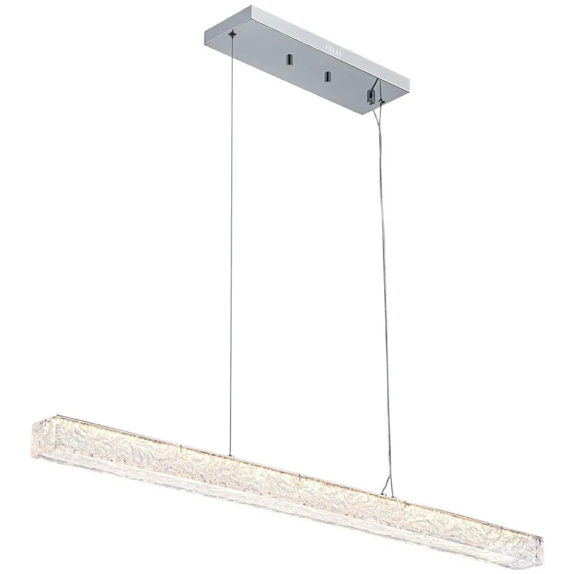 Crystal Resin Art Dimmable LED Linear Island Chandelier