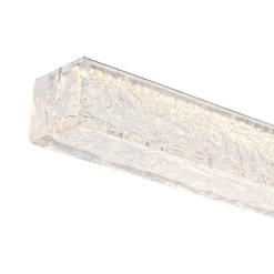 Crystal Resin Art Dimmable LED Linear Island Chandelier