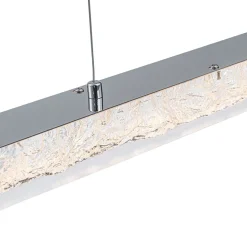 Crystal Resin Art Dimmable LED Linear Island Chandelier