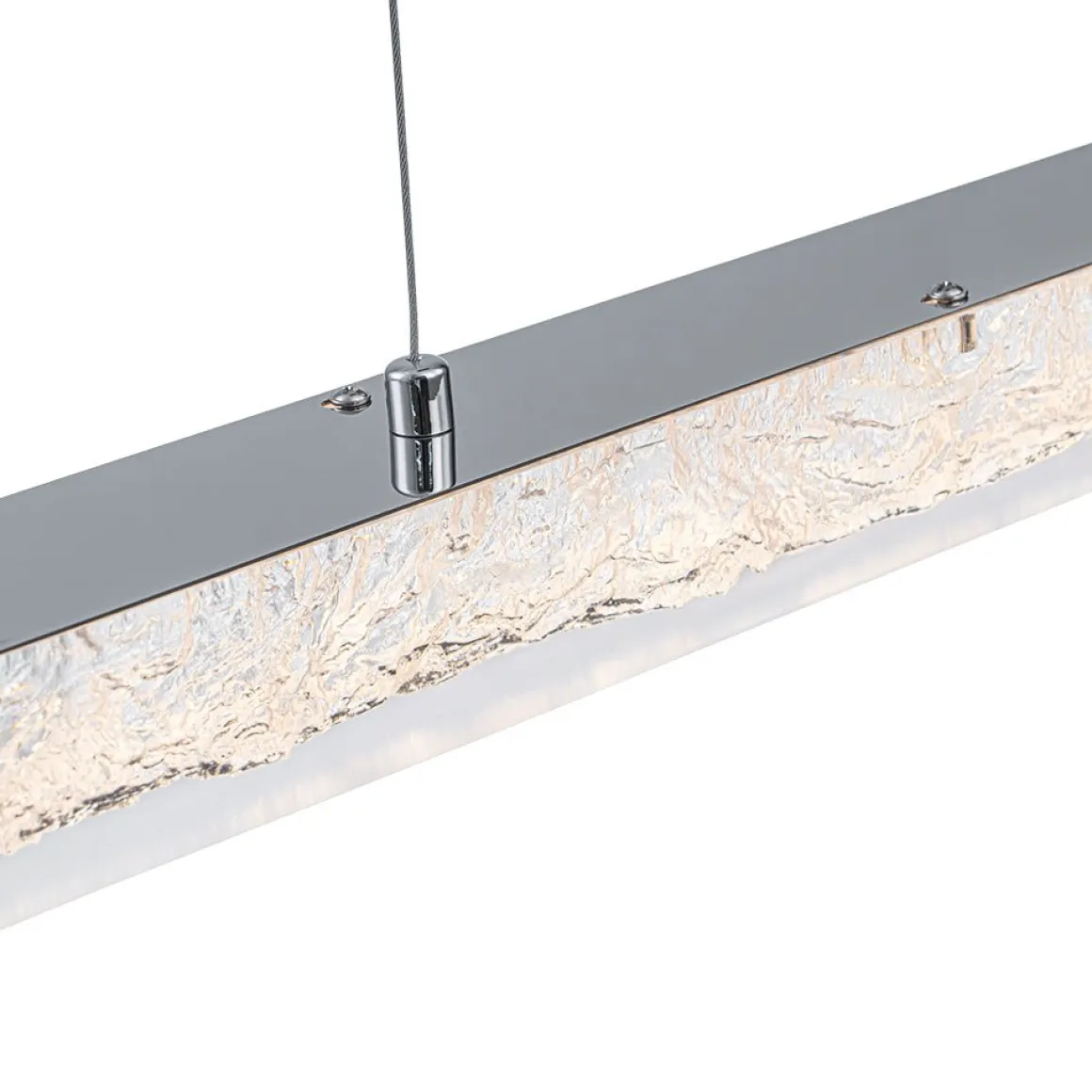 Crystal Resin Art Dimmable LED Linear Island Chandelier