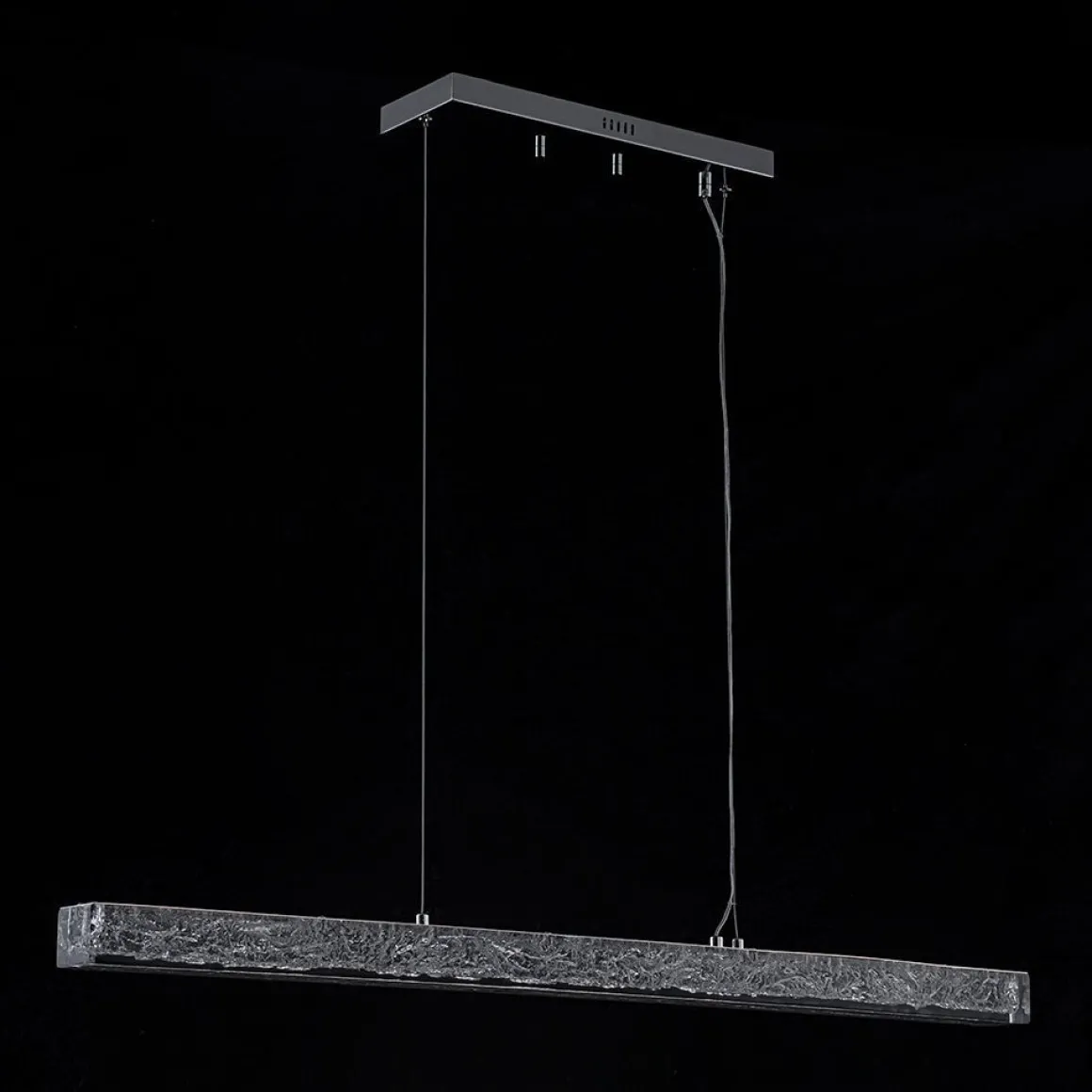 Crystal Resin Art Dimmable LED Linear Island Chandelier